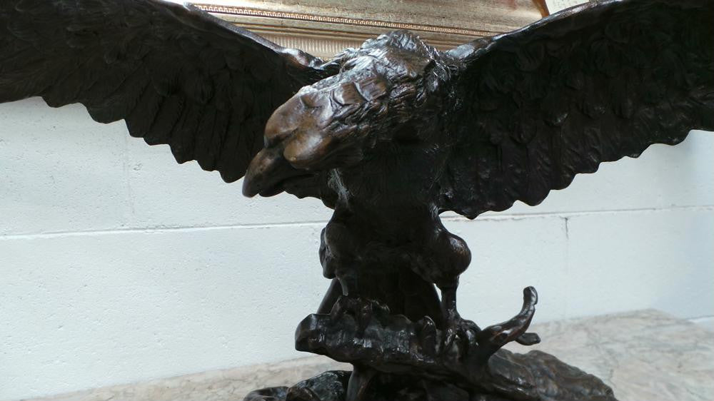 Large Cast Bronze Eagle