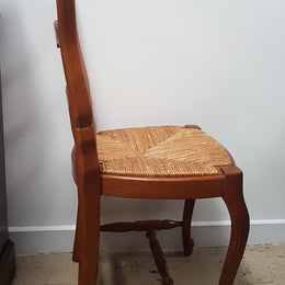Set of Six French Fruit wood Ladder Back Chairs