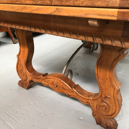 French Oak Spanish Style Extension Table