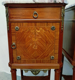 Pair of French Louis XVI Style Mahogany Bedsides Cabinets | Antique & Vintage | Moonee Ponds Antiques | Australia Wide Delivery