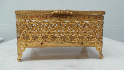 Gilt Filigree Jewellery Box | Antique & Vintage | Moonee Ponds Antiques | Australia Wide Delivery