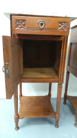 French Arts And Crafts Oak Bedside Cabinets | Antique & Vintage | Moonee Ponds Antiques | Australia Wide Delivery