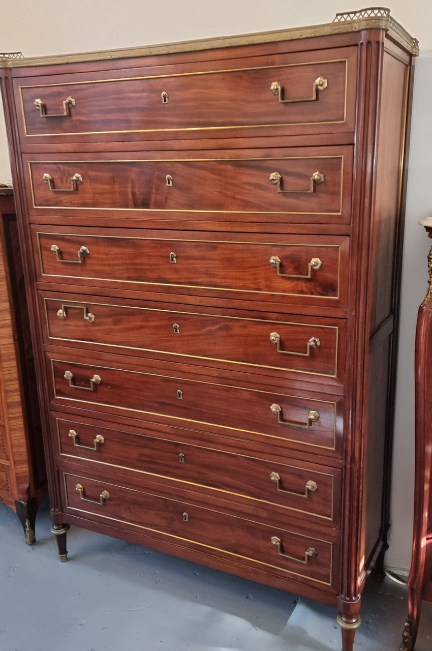 Sensational French Empire Mahogany Semainier | Antique & Vintage | Moonee Ponds Antiques | Australia Wide Delivery