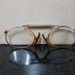 Antique Pince-Nez Reading Glasses Gold Plated