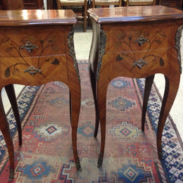 Pair French Commode Style Bedside Cabinets