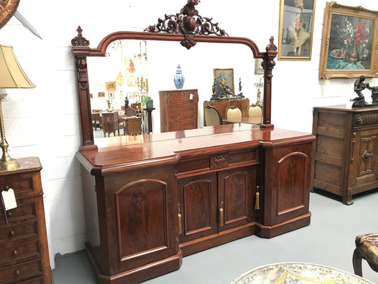A Victorian Flame Mahogany Sideboard