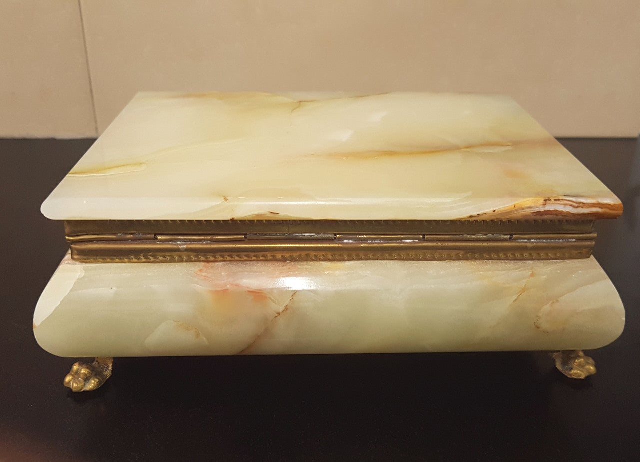Alabaster Jewellery Box | Antique & Vintage | Moonee Ponds Antiques | Australia Wide Delivery