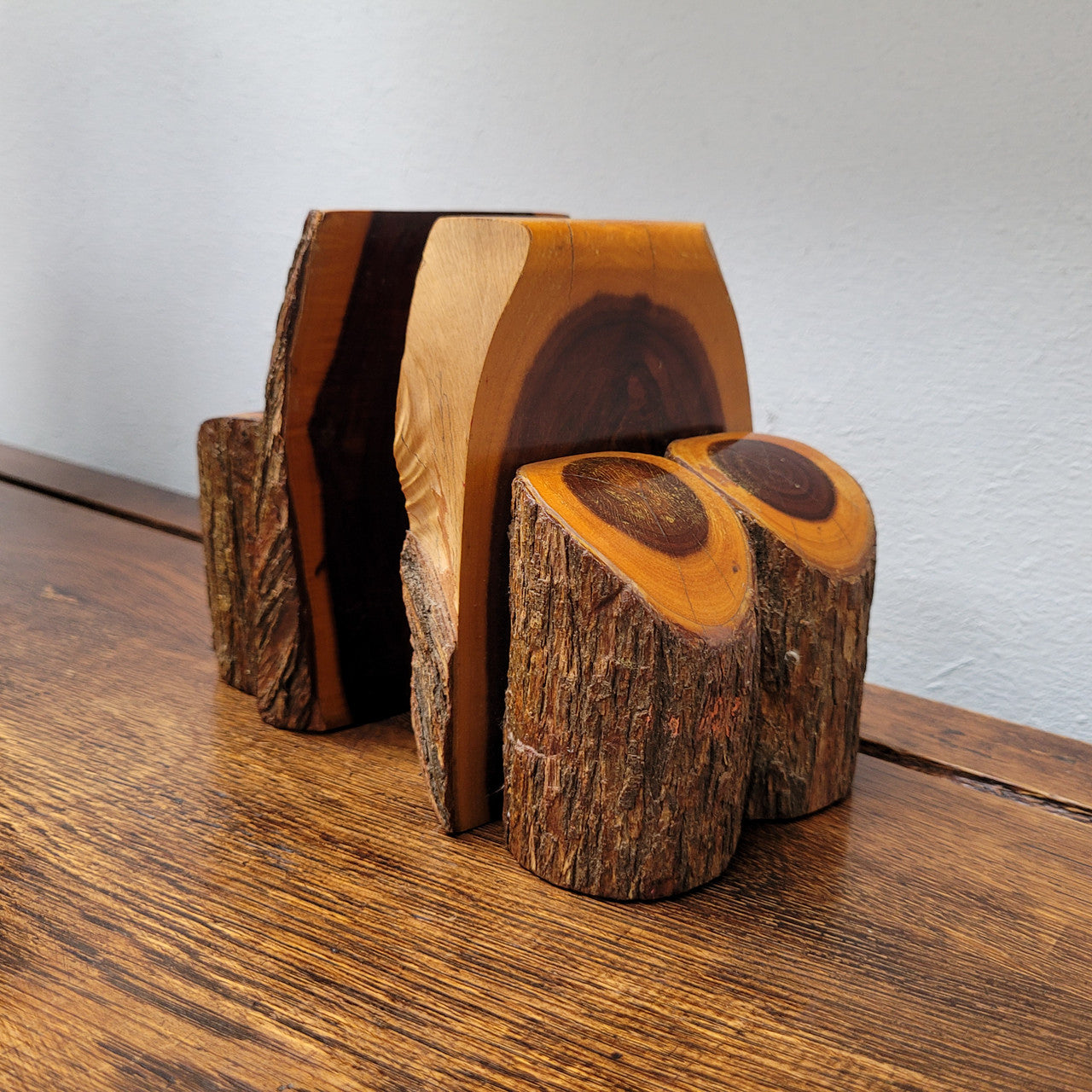 Pair Vintage Mulga Wood Book Ends | Antique & Vintage | Moonee Ponds Antiques | Australia Wide Delivery