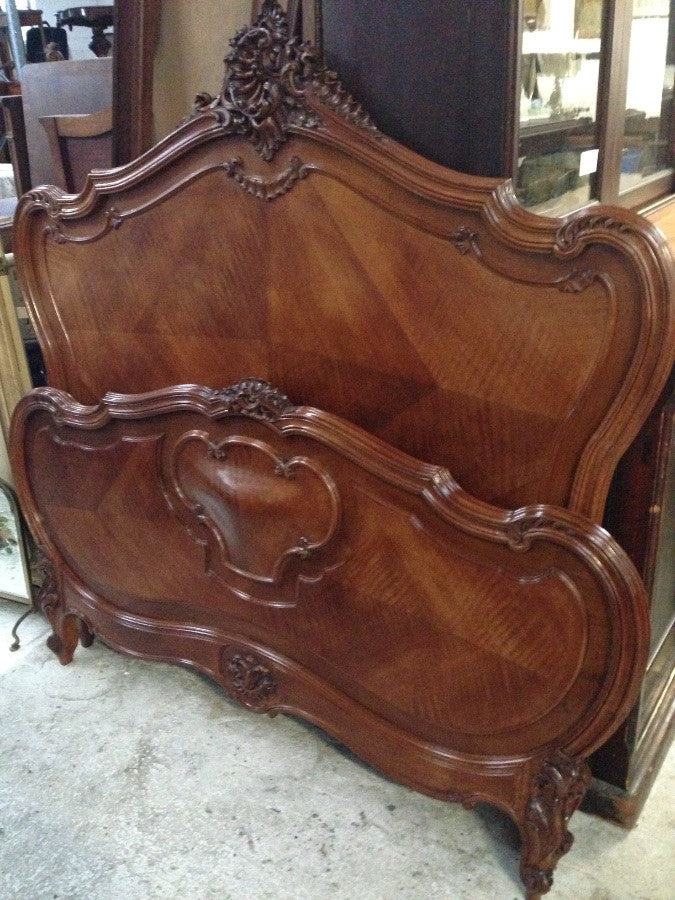 French Walnut Double Bed