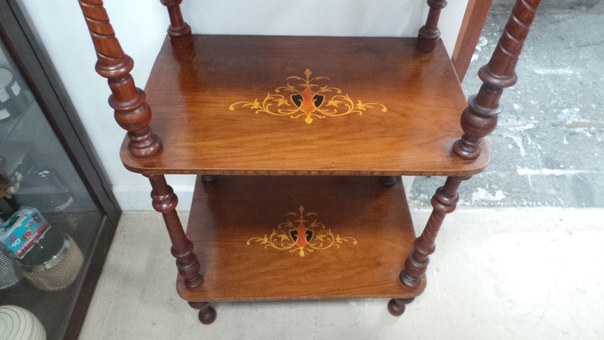A Beautiful Victorian English Inlaid And Detailed Carved Whatnot | Antique & Vintage | Moonee Ponds Antiques | Australia Wide Delivery