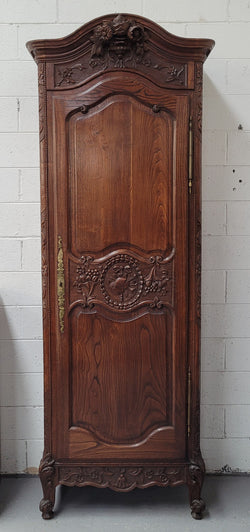 French Oak "Bonnetiere" Cupboard of Narrow Proportions | Antique & Vintage | Moonee Ponds Antiques | Australia Wide Delivery