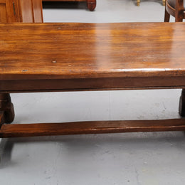 French Oak Refectory style coffee table. Amazing patina and is in good original detailed condition.