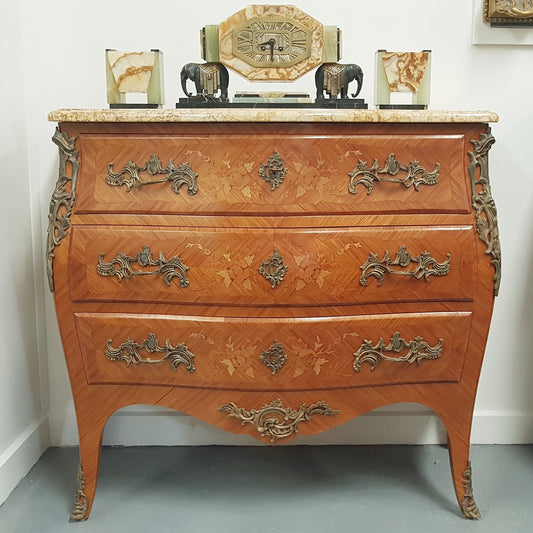 French Marquetry Inlaid Commode