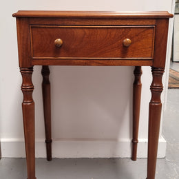 Single Mahogany One Drawer Bedside