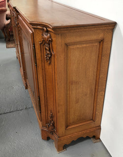 19th Century French Oak Two Drawer Buffet With Beautiful Carvings | Antique & Vintage | Moonee Ponds Antiques | Australia Wide Delivery