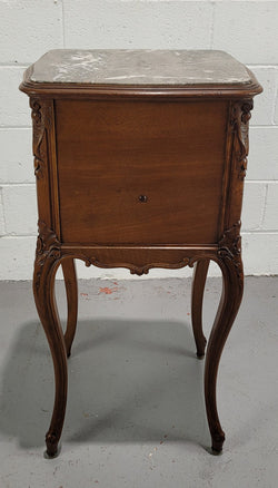 Single Carved French walnut Bedside Cabinet | Antique & Vintage | Moonee Ponds Antiques | Australia Wide Delivery