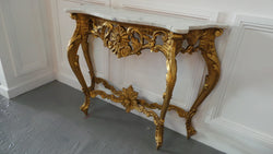 Louis XV Style French Beautifully Carved Gilt Console Table | Antique & Vintage | Moonee Ponds Antiques | Australia Wide Delivery