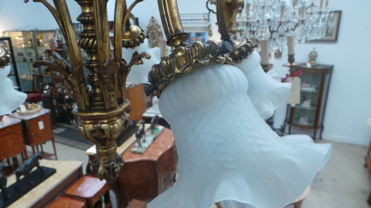 French Gilt Bronze Chandelier | Antique & Vintage | Moonee Ponds Antiques | Australia Wide Delivery