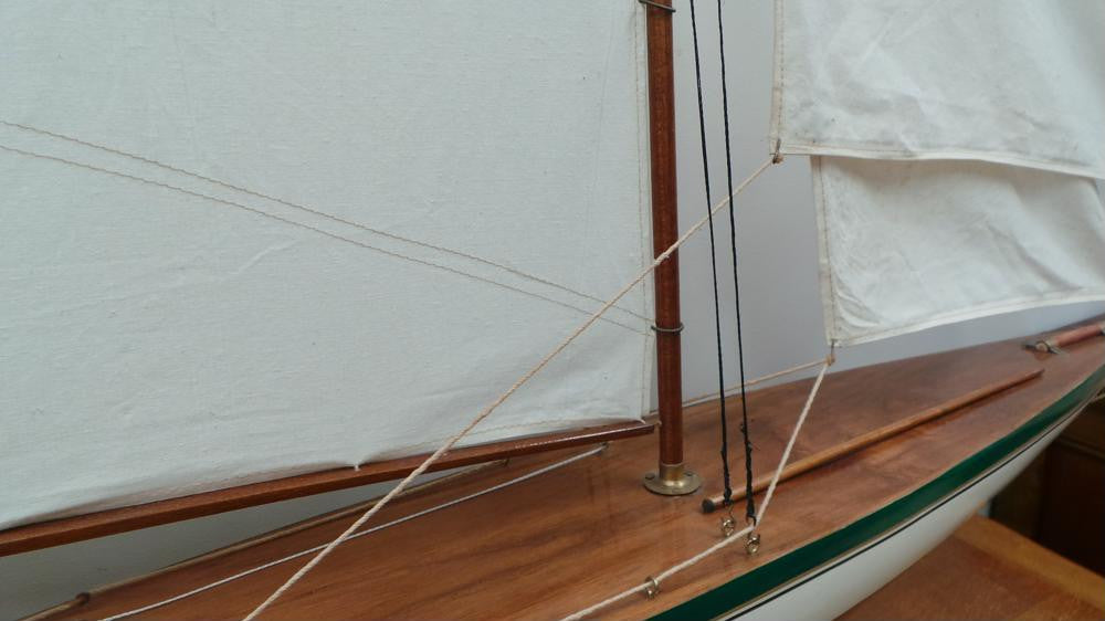 Vintage Wooden Model Yacht