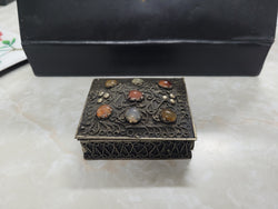 Antique Asian Silver & Agate Trinket Box | Antique & Vintage | Moonee Ponds Antiques | Australia Wide Delivery
