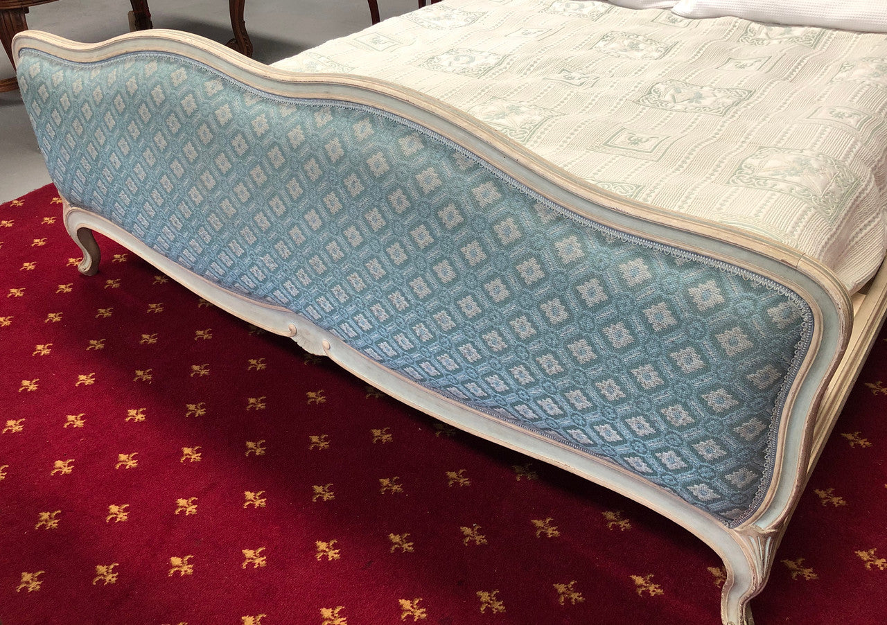 Painted Louis XV Style Upholstered Queen Size Bed | Antique & Vintage | Moonee Ponds Antiques | Australia Wide Delivery