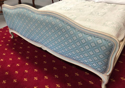 Painted Louis XV Style Upholstered Queen Size Bed | Antique & Vintage | Moonee Ponds Antiques | Australia Wide Delivery