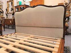 Stunning French Louis XV Style Queen Size Upholstered Bed | Antique & Vintage | Moonee Ponds Antiques | Australia Wide Delivery