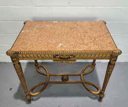 French Louis XVI Style Gilt Center Table with Marble Top | Antique & Vintage | Moonee Ponds Antiques | Australia Wide Delivery