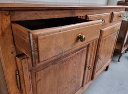 French Oak Early 19 Century Sideboard with Two Doors and Three Drawers | Antique & Vintage | Moonee Ponds Antiques | Australia Wide Delivery