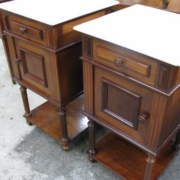 Pair Of French Mahogany Bedside Cabinets