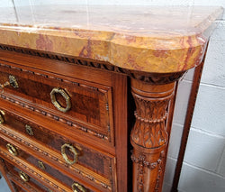French Walnut and Burr Walnut Chest of Six Drawers | Antique & Vintage | Moonee Ponds Antiques | Australia Wide Delivery