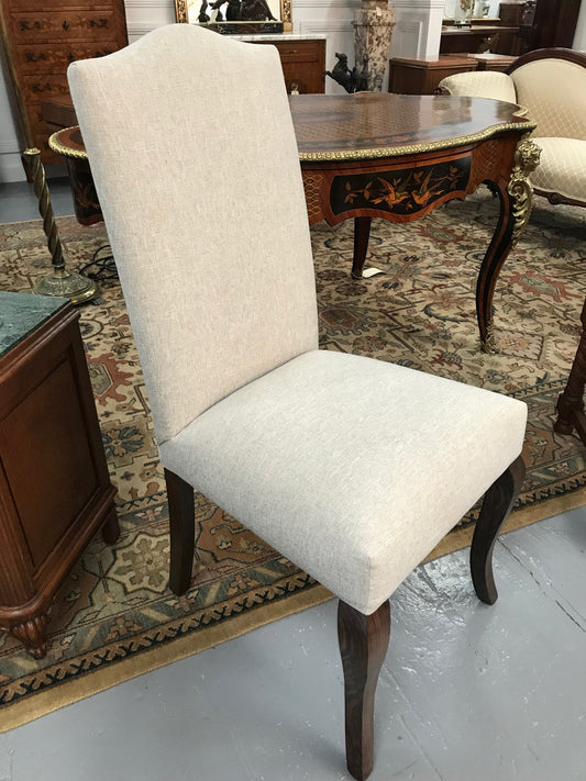 Made to order beautiful french provincial style dining chairs with solid hardwood frames, and  Australian made. Chairs can be ordered in any quantity and style of fabric. Price subject to the material chosen.Display chair is from Warick fabrics - matrix collection in marble colour