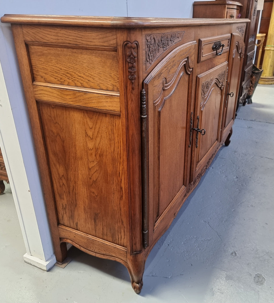 Beautiful French Oak Carved Sideboard | Antique & Vintage | Moonee Ponds Antiques | Australia Wide Delivery