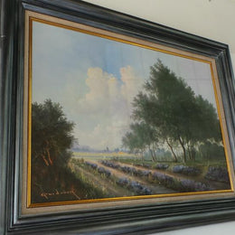 Framed Landscape Country Scene Canvas
