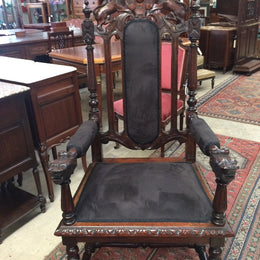 English Oak Gothic Style Chair