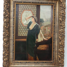 Sensational Antique Oil Painting On Canvas