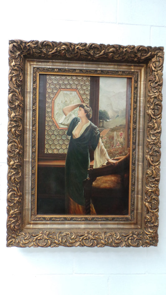Sensational Antique Oil Painting On Canvas