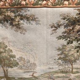 Large Belgium Tapestry With Hunting Scene