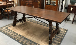 French Spanish Style Oak Dining Table | Antique & Vintage | Moonee Ponds Antiques | Australia Wide Delivery