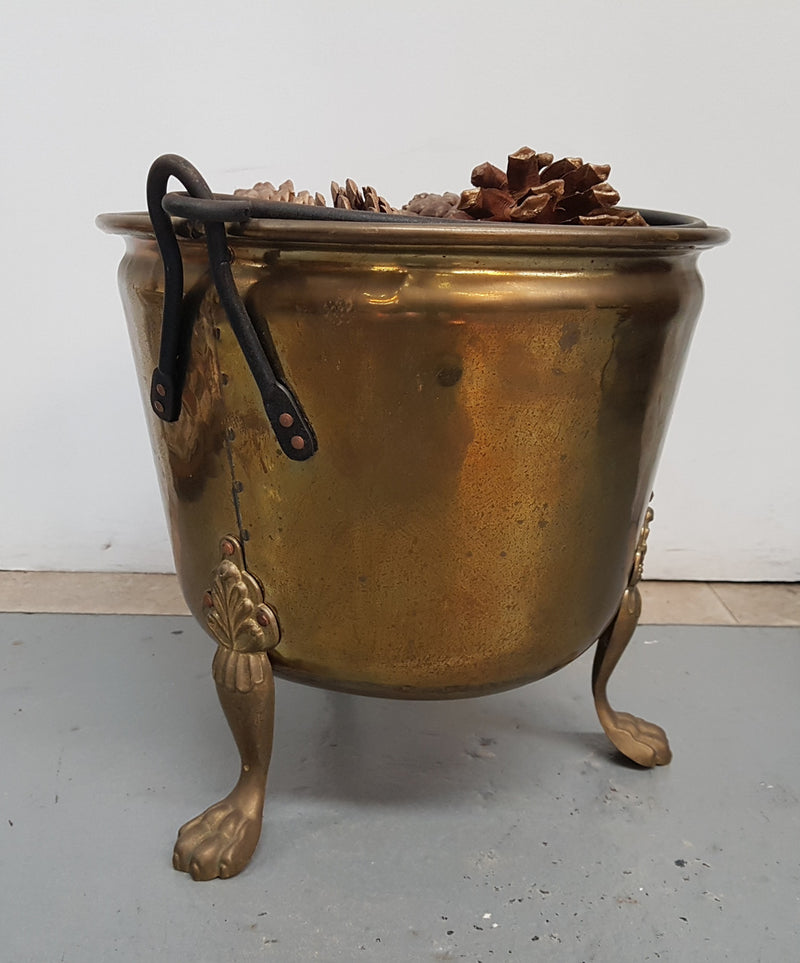 Vintage Brass Coal Bucket