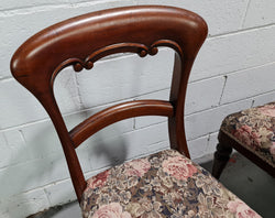 Set of Four Victorian Upholstered Cedar Balloon Back Chairs | Antique & Vintage | Moonee Ponds Antiques | Australia Wide Delivery