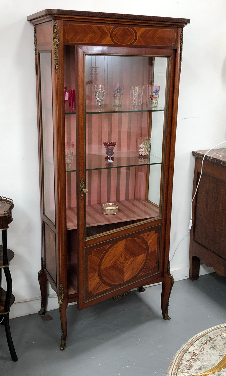 Beautiful French Transitional Vitrine