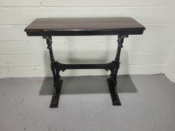 Stunning Late Victorian English Mahogany & Cast Iron Base Pub Table | Antique & Vintage | Moonee Ponds Antiques | Australia Wide Delivery