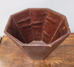 Vintage Italian Tooled Leather Waste Bin | Antique & Vintage | Moonee Ponds Antiques | Australia Wide Delivery
