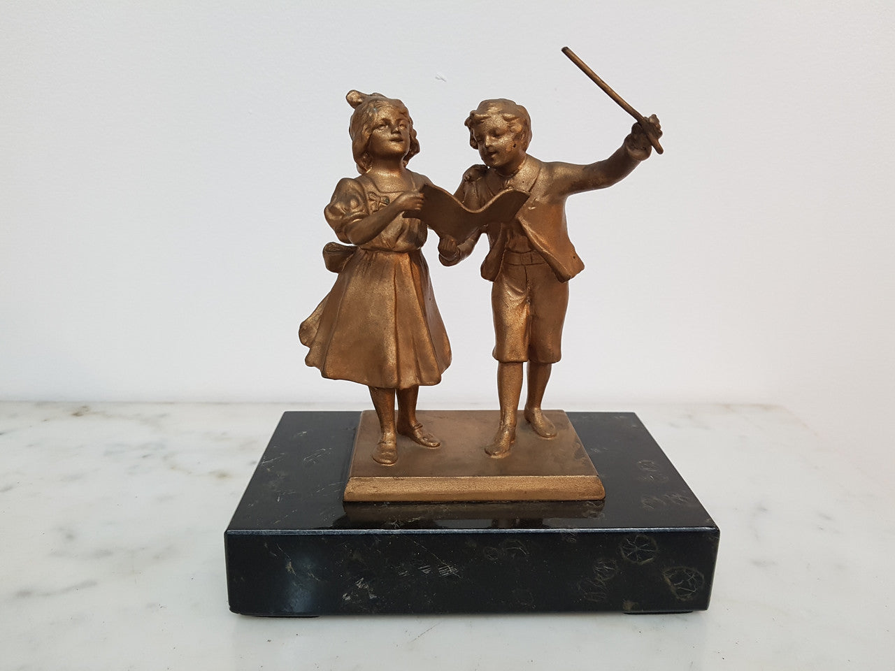 Spelter and Marble Figurines