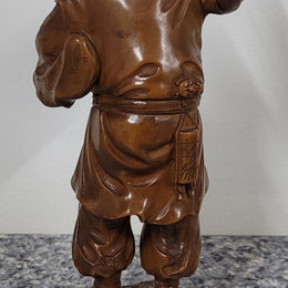 Exceptional Japanese Meiji period boxwood carving of a Peach Seller. Circa 1880's and it is signed to base. It is in good original condition, please view photos as they help form part of the description.