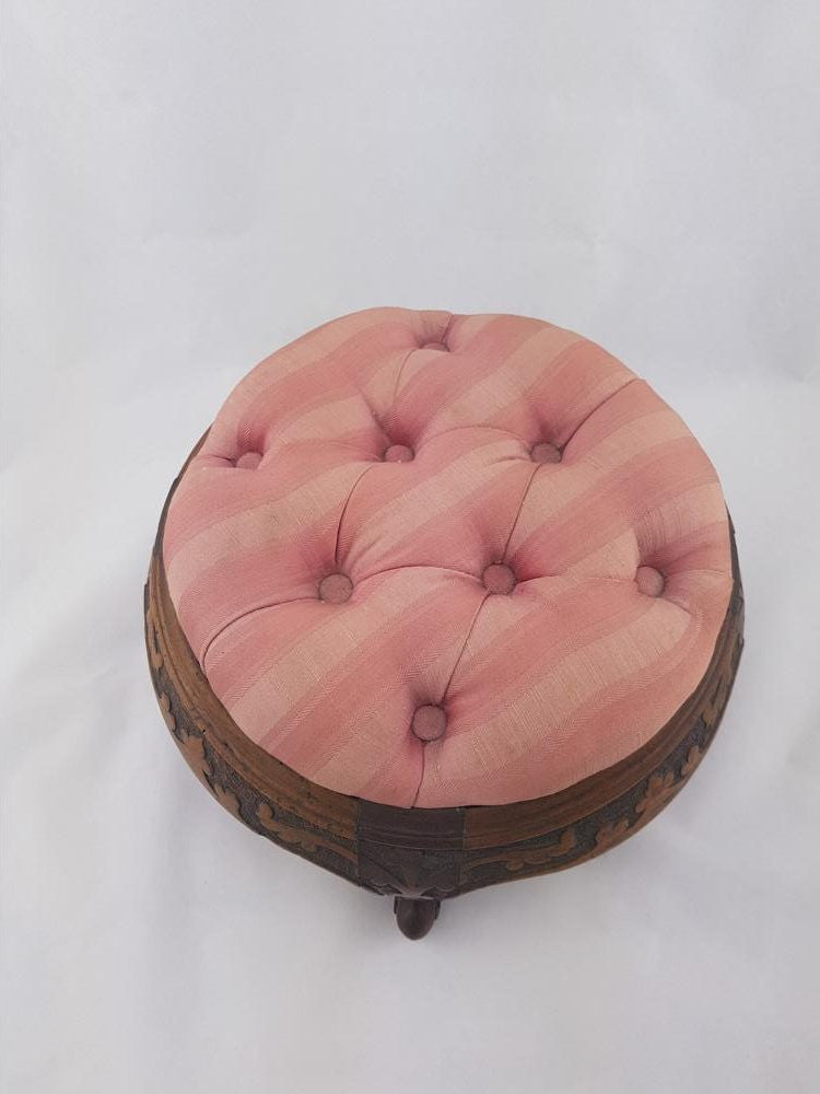 Mid Victorian Carved Foot Stool