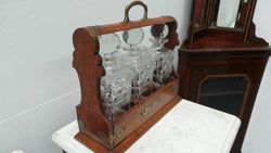 Edwardian Oak Tantalus | Antique & Vintage | Moonee Ponds Antiques | Australia Wide Delivery
