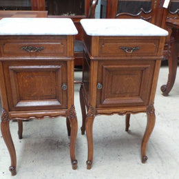 Pair of French oak Bedside Cabinets-4