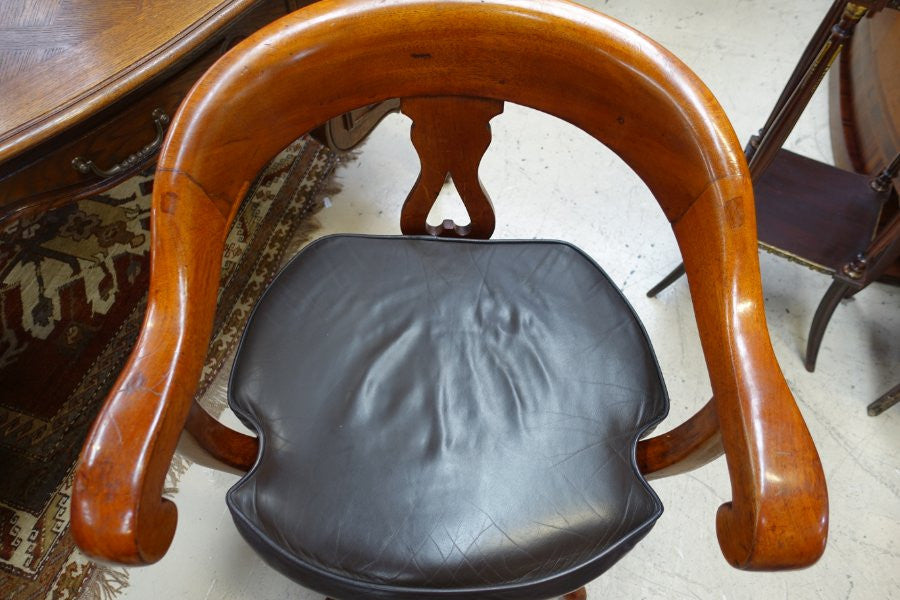 Australian Cedar Office Chair | Antique & Vintage | Moonee Ponds Antiques | Australia Wide Delivery